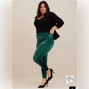 Torrid Full Length Signature Waist Crushed Velvet Legging pants 4X  NWOT